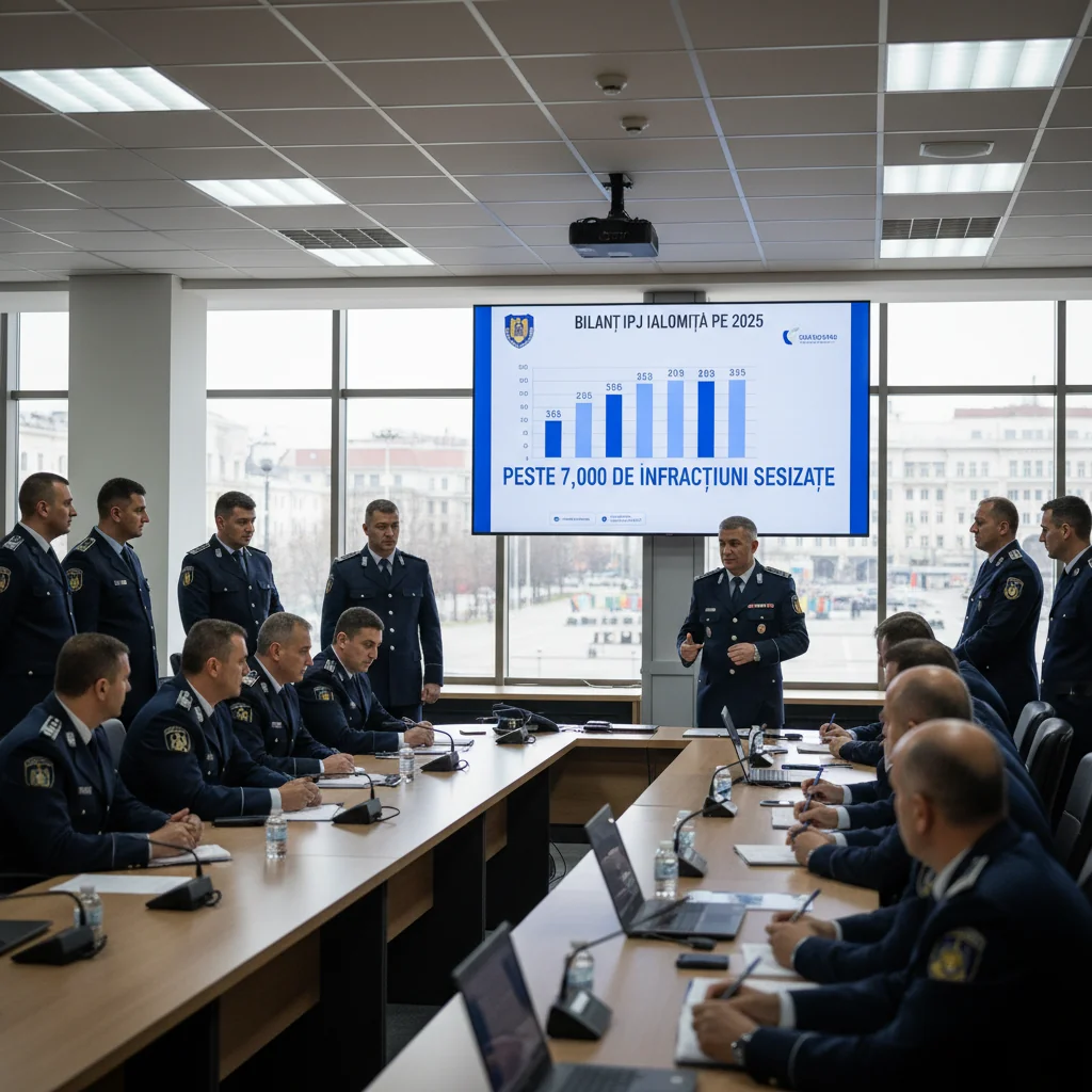 Activitatea IPJ Ialomița în 2025: peste 7.000 de infracțiuni sesizate, bilanț prezentat la Slobozia