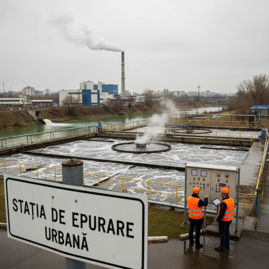 Amoniul la stația de epurare din Slobozia depășește limitele de 72 ori