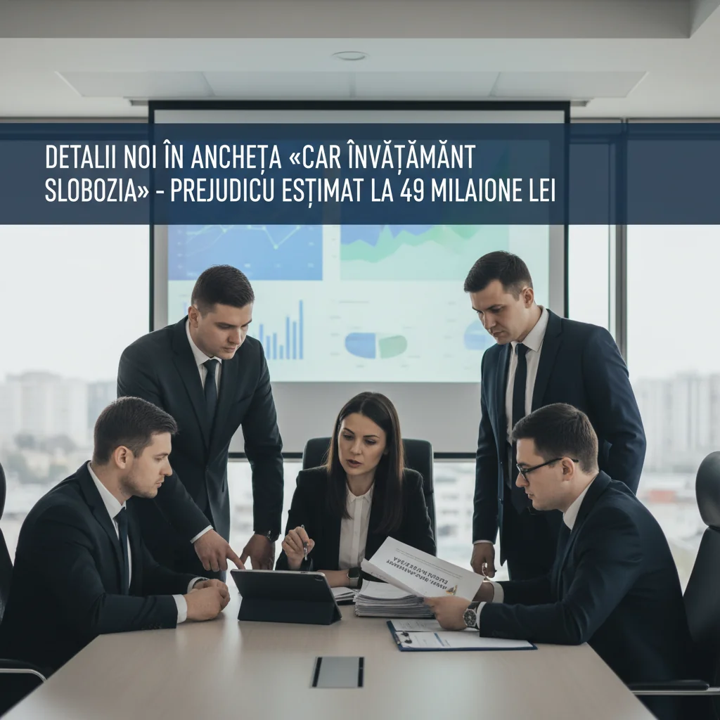 Ancheta «CAR Învățământ Slobozia»: două entități financiare nebancare vizate, prejudiciu estimat la 49 milioane lei