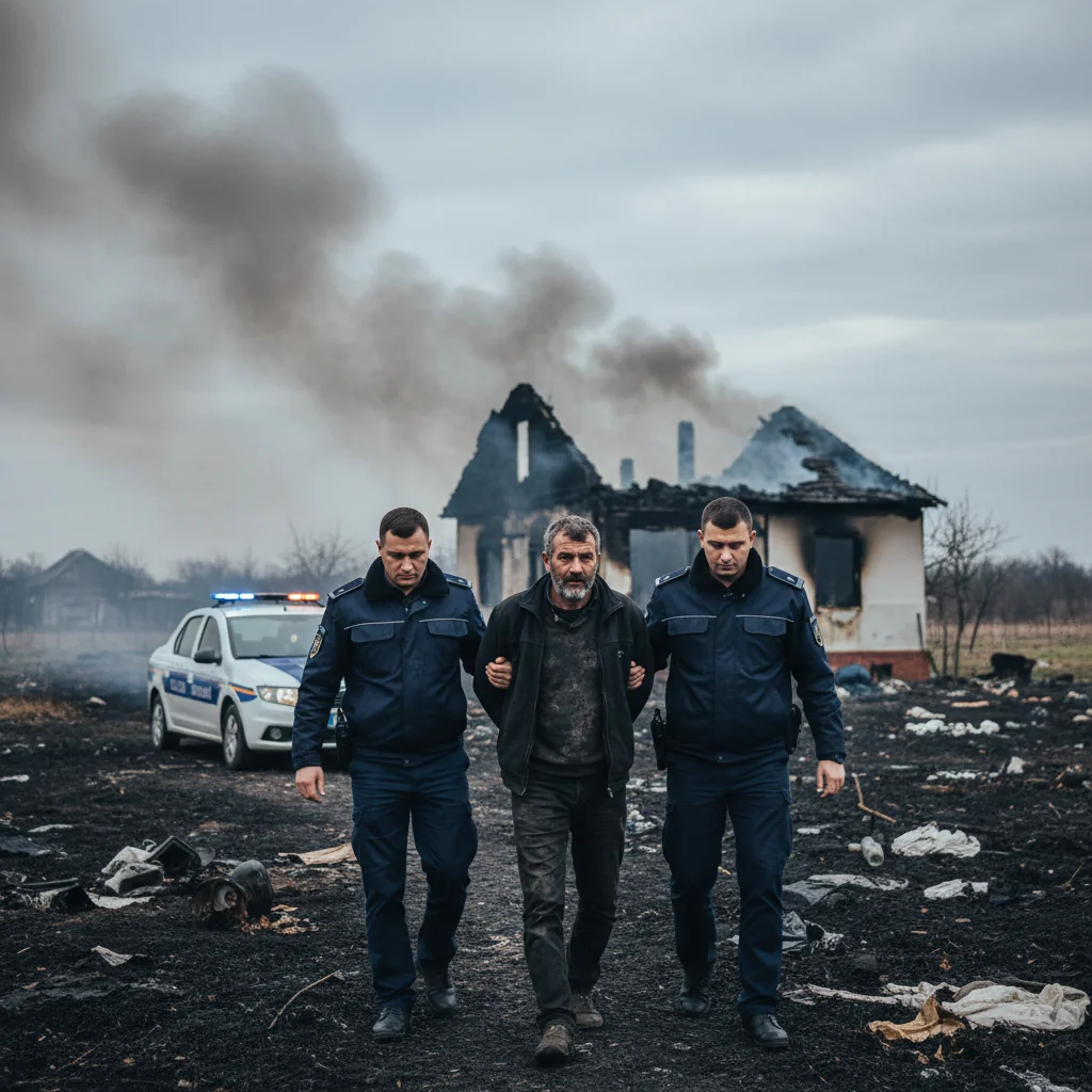 Bărbat din Slobozia reținut de polițiști pentru distrugere prin incendiere