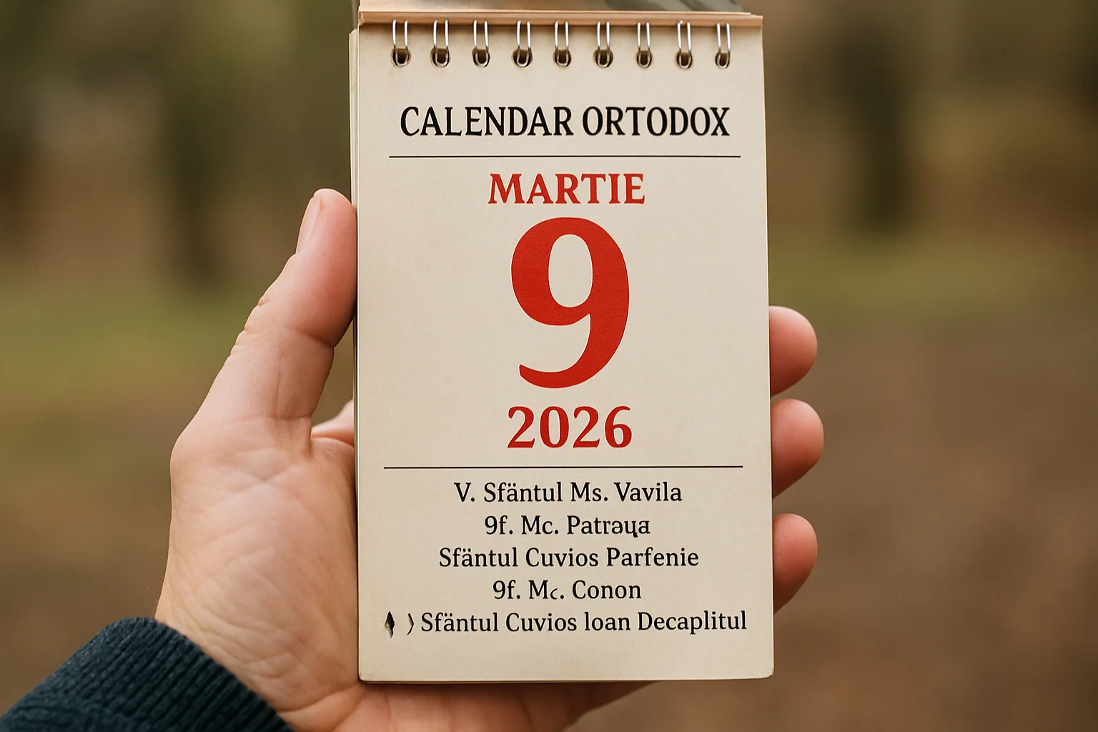 Calendar ortodox – 2026-03-09