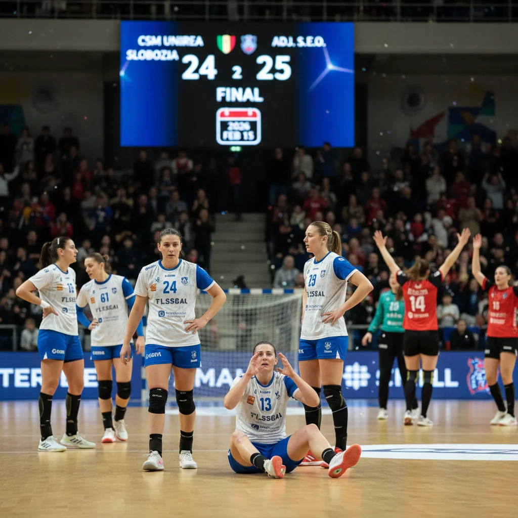 CSM Unirea Slobozia cedează la limită primul meci oficial din 2026 la handbal feminin