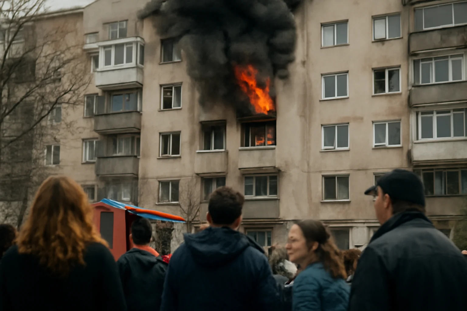 Intervenție a pompierilor la un apartament din Slobozia, cu evacuarea preventivă a zecilor de locatari
