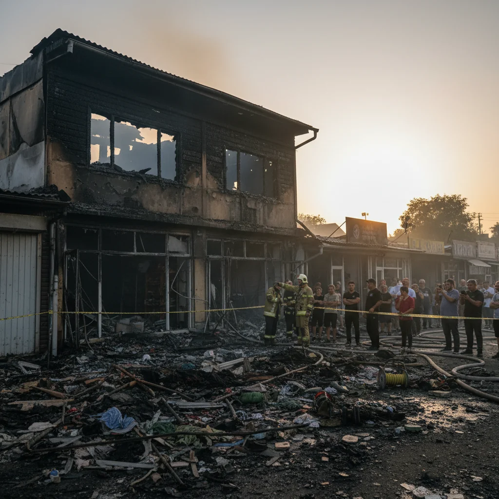 Magazin de îmbrăcăminte din Slobozia, distrus de un incendiu în zona Bazar