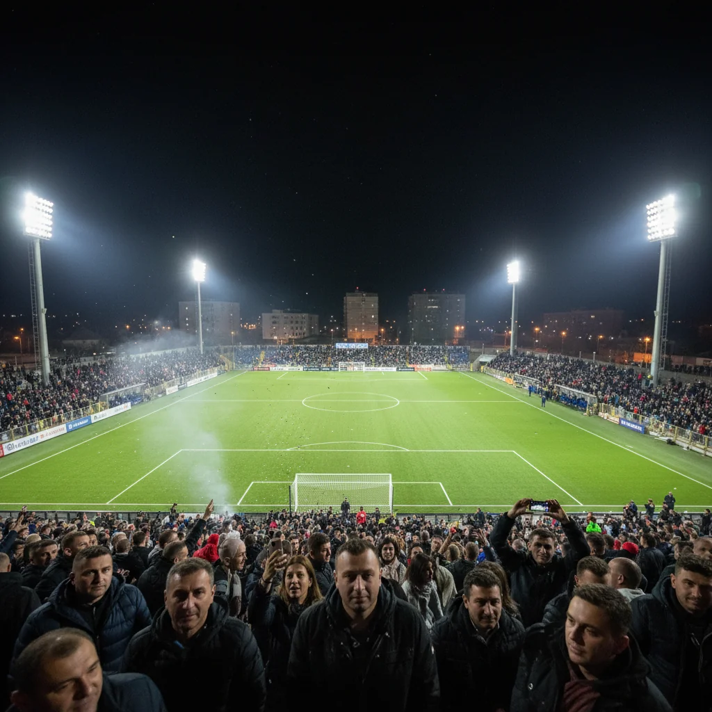 Nocturna stadionului „1 Mai” din Slobozia a fost aprinsă pentru prima dată