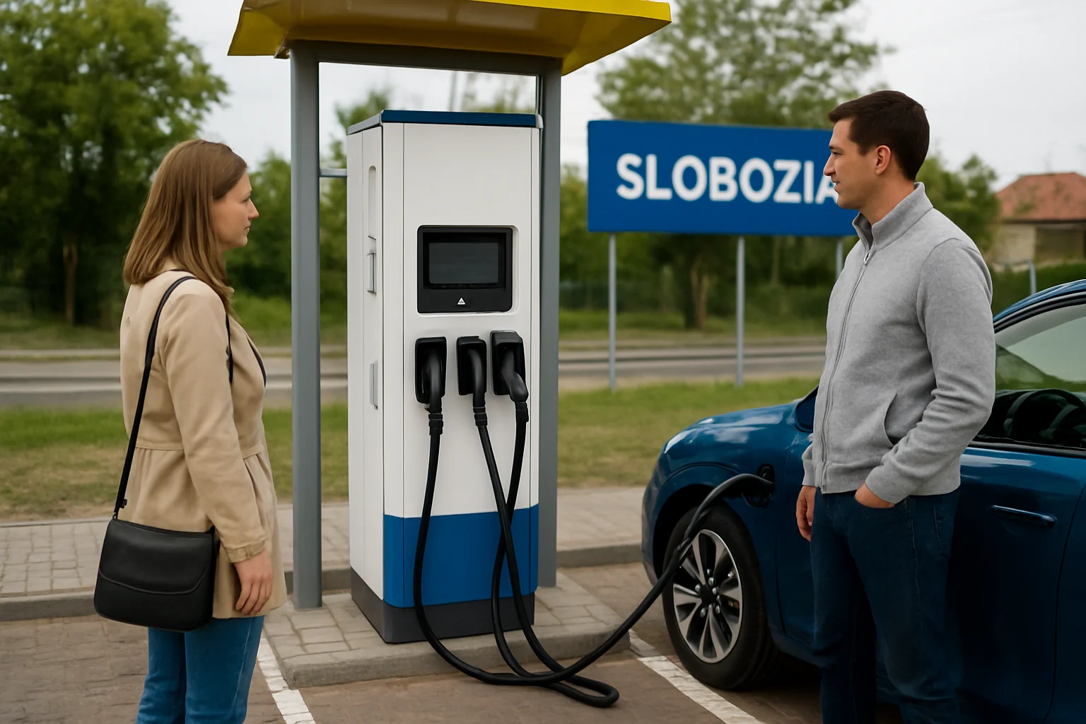 Noua stație de încărcare pentru mașini electrice, deschisă în Slobozia