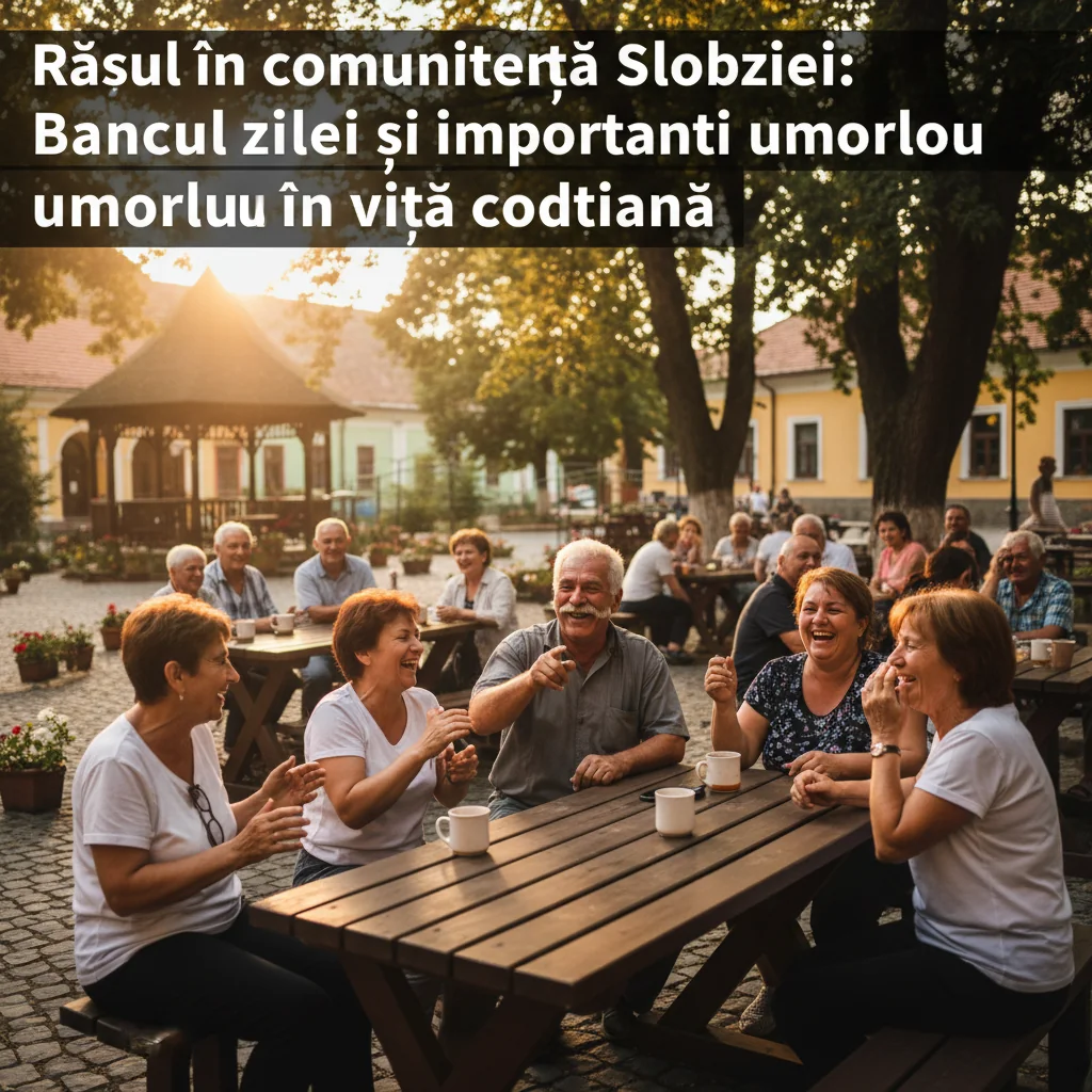 Râsul în comunitatea Sloboziei: Bancul zilei și importanța umorului în viața cotidiană