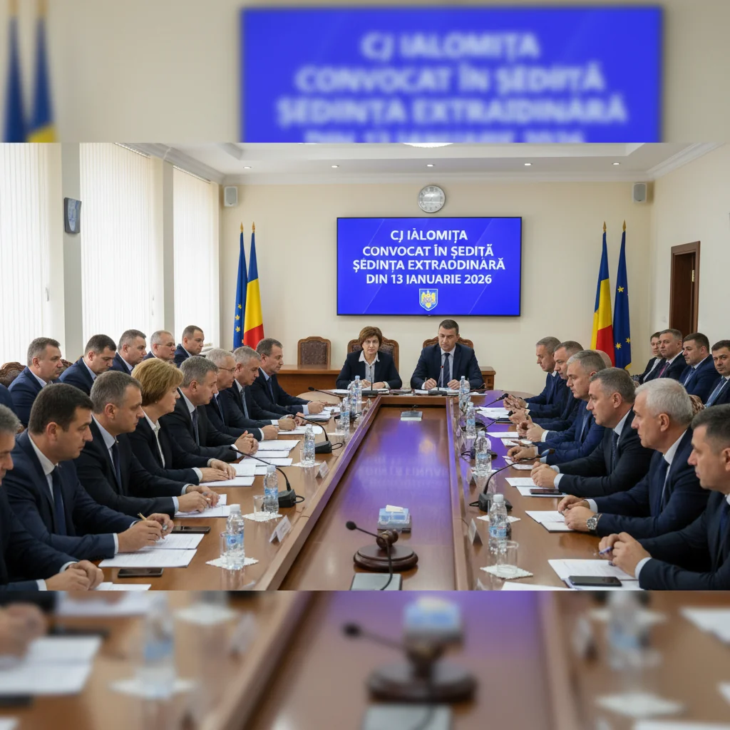 Ședință extraordinară a Consiliului Județean Ialomița anunțată la Slobozia pentru 13 ianuarie 2026