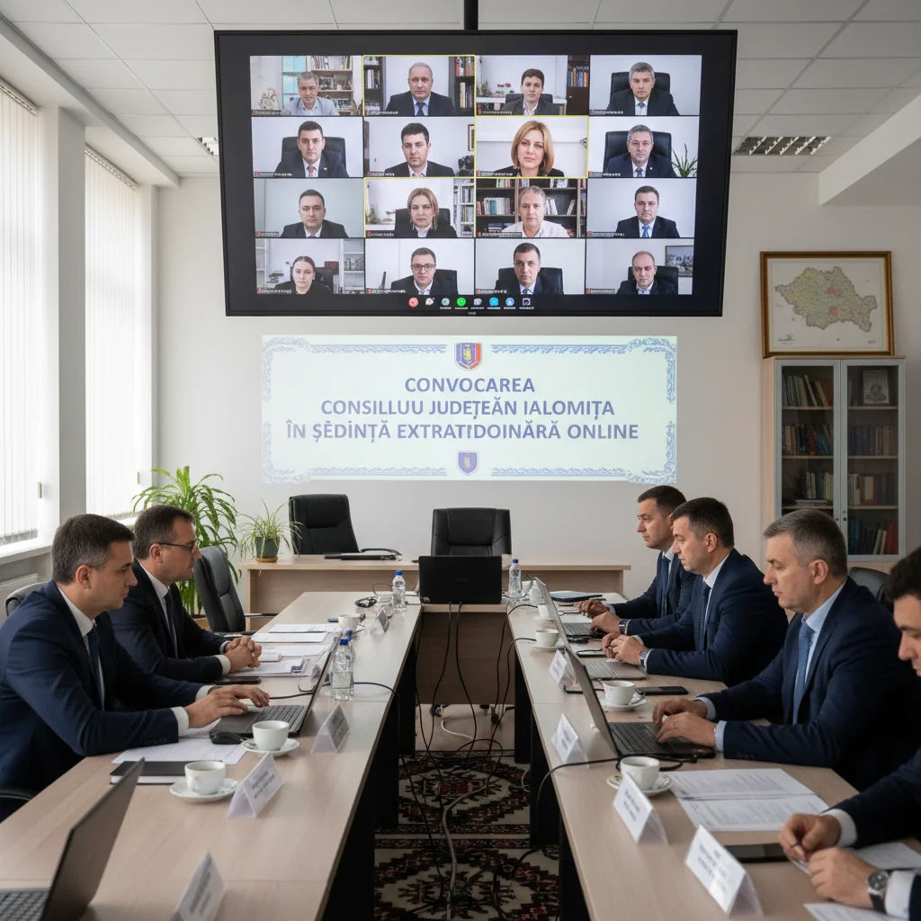 Ședință extraordinară online a Consiliului Județean Ialomița anunțată la Slobozia pentru 13 ianuarie 2026