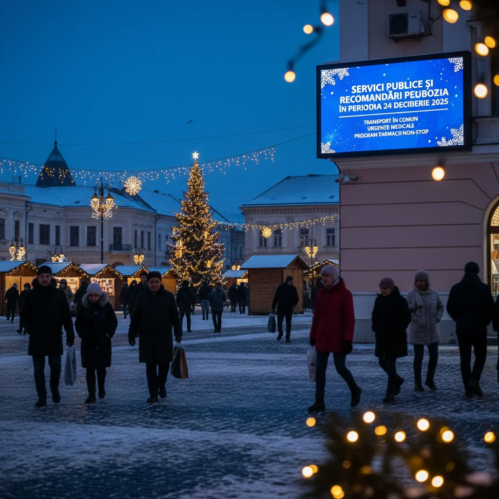 Servicii publice și recomandări pentru Slobozia în perioada 24 decembrie 2025