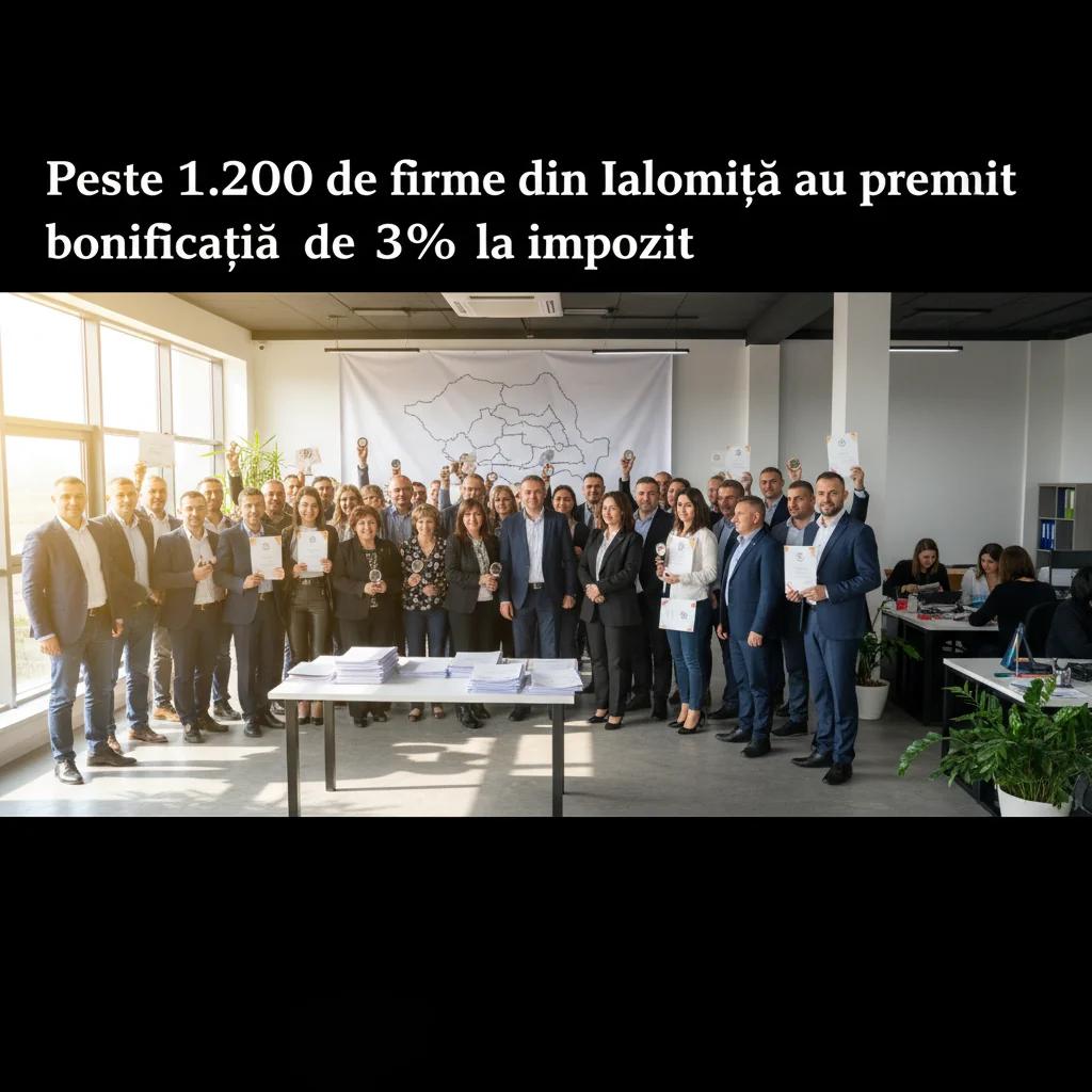 Slobozia: peste 1.200 de firme din Ialomița au primit bonificația de 3% la impozit
