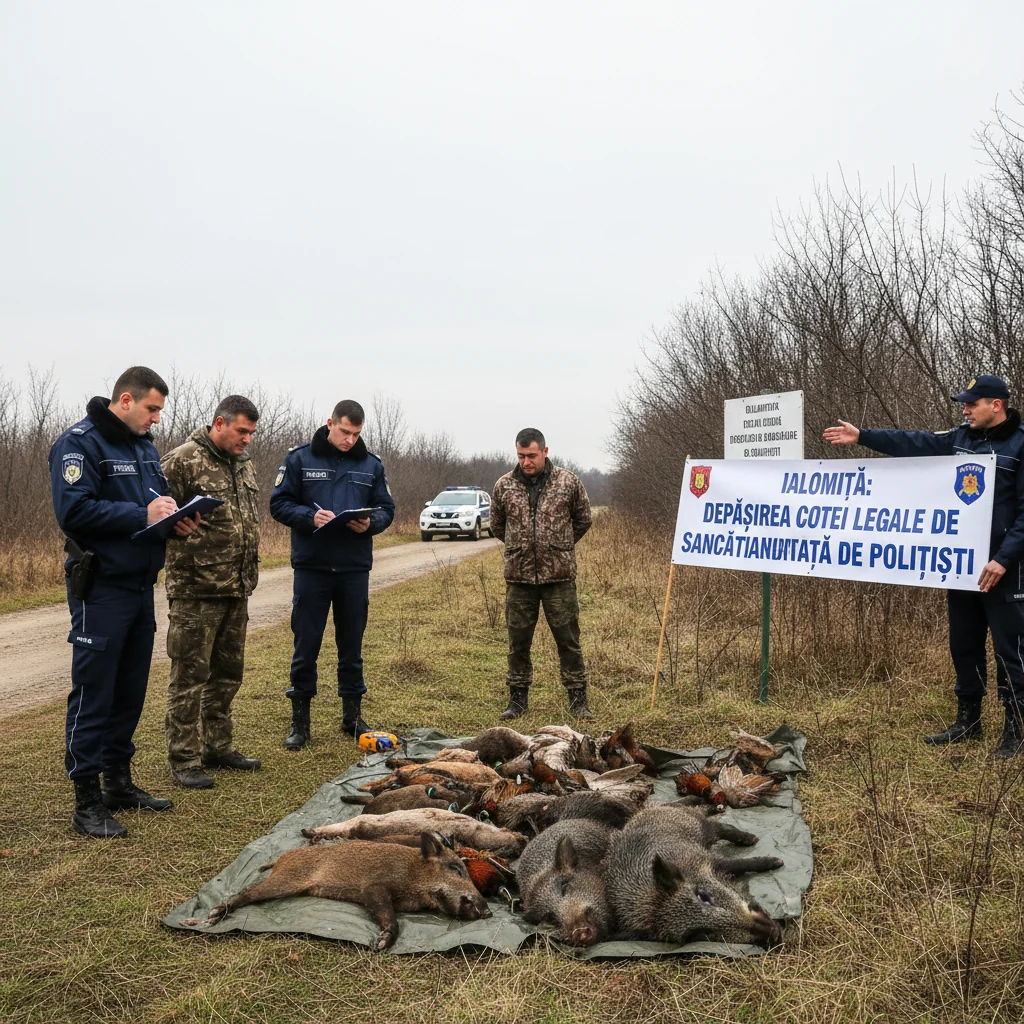 Slobozia: sancțiuni aplicate pentru depășirea cotei legale de vânătoare în Ialomița