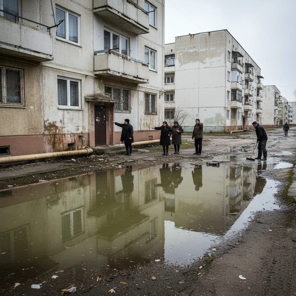 Subsoluri umede și canalizări cu probleme în Cartierul «500» din Slobozia