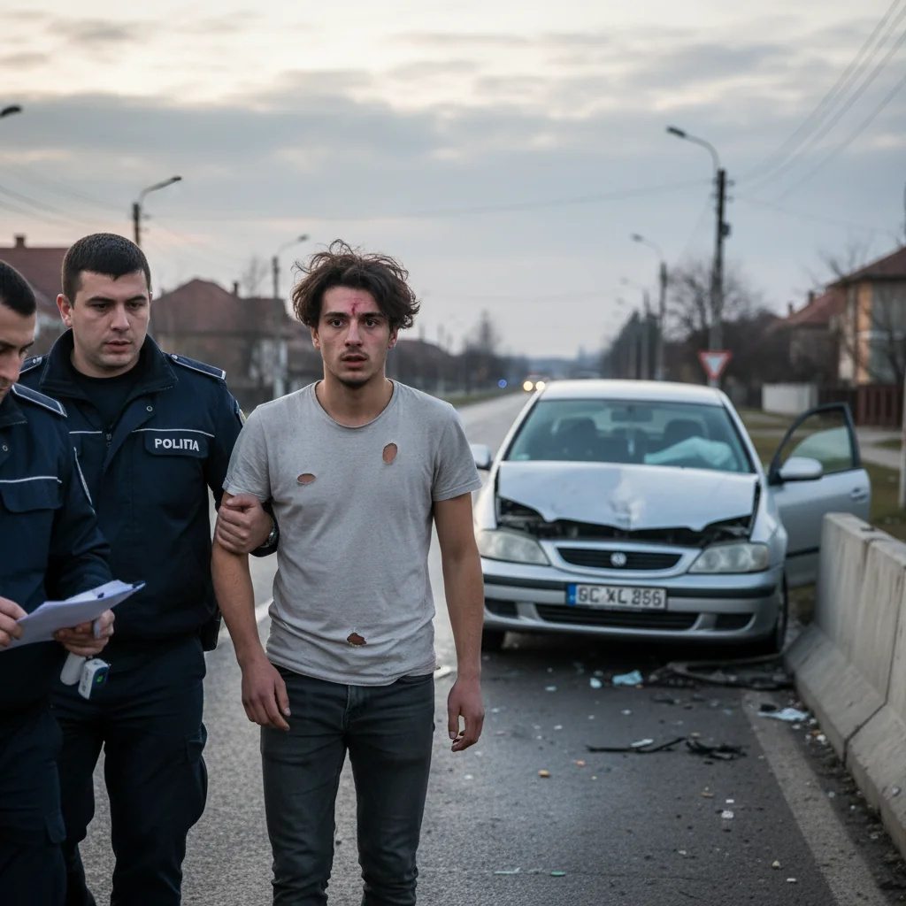 Tânăr de 27 de ani reținut la Slobozia după un accident produs sub influența alcoolului