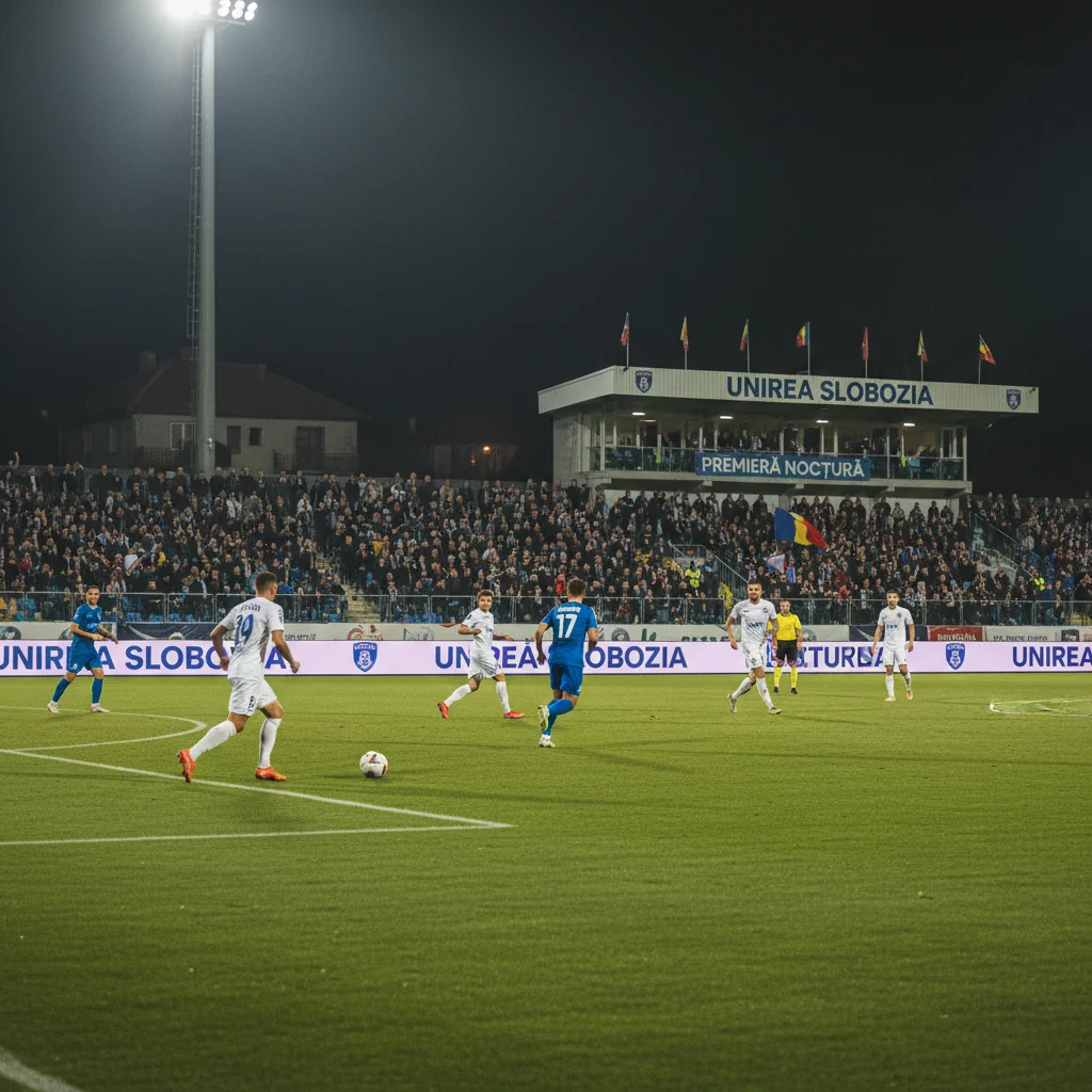 Unirea Slobozia anunță primele meciuri în nocturnă pe stadionul din Slobozia