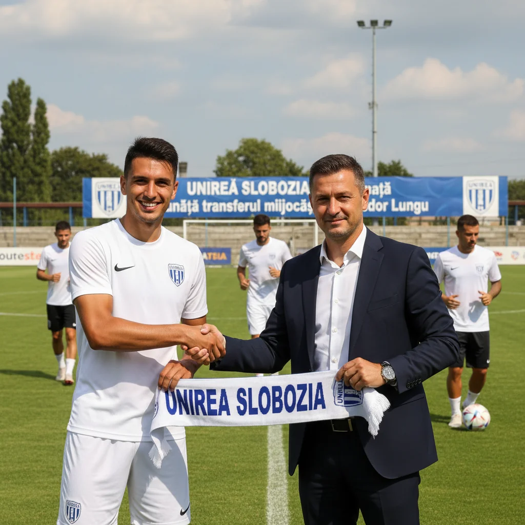 Unirea Slobozia îl prezintă pe mijlocașul Teodor Lungu ca prim transfer al anului 2026 în SuperLigă